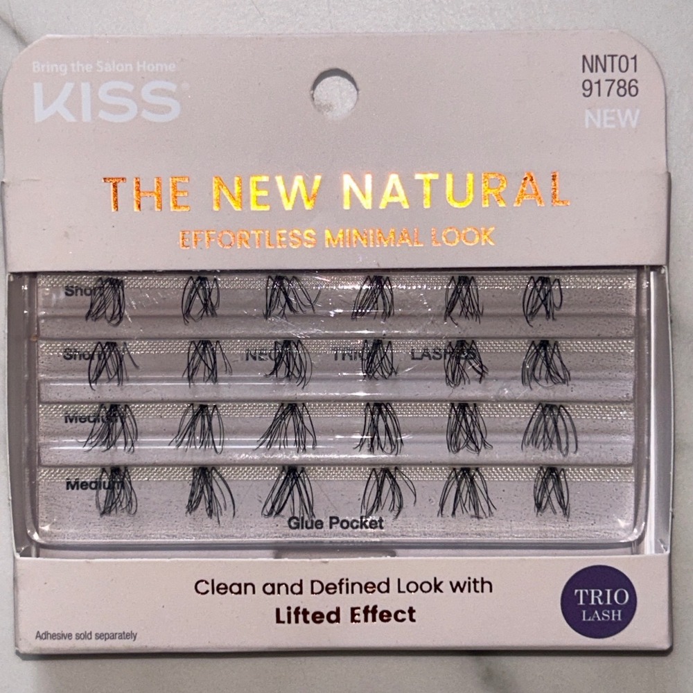KISS The New Natural Trio Lash NNT01 Individual Lashes Effortless Minimal Look